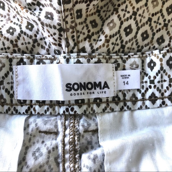 Sonoma Tribal Boho Pattern Chino Style Shorts - Picture 6 of 8